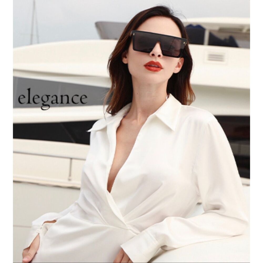 Amazon Brand Large Shield Style Sunglasses